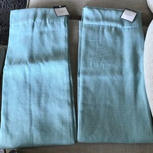 Two new with tags panels 84in x 54in “Blue Linen” but looks like sage